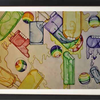"Crazy Ice Pop" başlıklı Tablo Terry Cornelius tarafından, Orijinal sanat, Suluboya