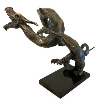 Sculpture titled "Chinese dragon" by Kristof Toth, Original Artwork, Bronze