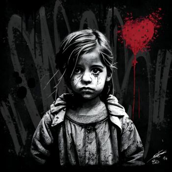 Arts numériques intitulée "ForYouBanksy V4" par Frédéric Font (Chroma), Œuvre d'art originale, Peinture numérique Monté sur…