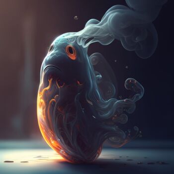 Digital Arts με τίτλο "Blobish from the Bl…" από Kenny Landis, Αυθεντικά έργα τέχνης, Εικόνα που δημιουργήθηκε με AI