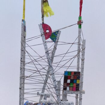 Sculpture titled "Zirkuskuppel" by Reiner Poser, Original Artwork, Wood