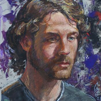 Peinture intitulée "Portrait of Lucas" par Sergey Sovkov, Œuvre d'art originale, Pastel