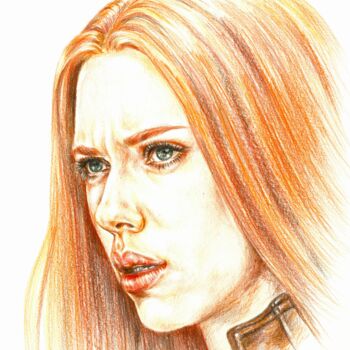 제목이 "Natasha Romanoff"인 그림 Polina Turgunova로, 원작, 연필