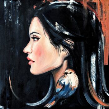 Painting titled "FREE SOUL" by Marina Ogai, Original Artwork, Oil