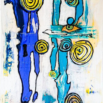 Peinture intitulée "L'oeil" par Georges Lievre, Œuvre d'art originale, Acrylique