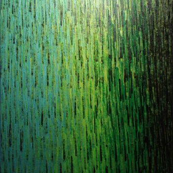 Peinture intitulée "Grand fondu algue m…" par Jonathan Pradillon, Œuvre d'art originale, Acrylique Monté sur Châssis en bois