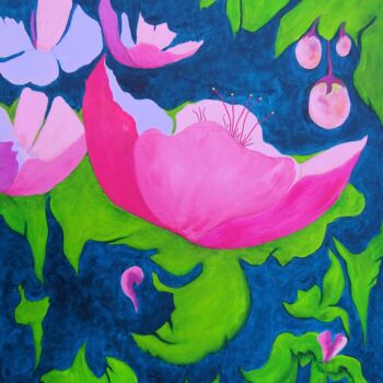 Peinture intitulée "Fragance rosée - de…" par Annaïg Le Bihan, Œuvre d'art originale, Acrylique Monté sur Châssis en bois