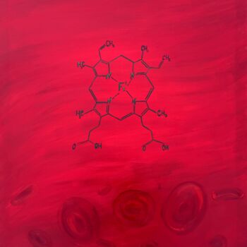 绘画 标题为“Haemoglobin” 由Nadezhda Nikulina, 原创艺术品, 丙烯