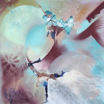 Painting titled "Paréidolie , danse…" by Allosiette, Original Artwork, Pastel
