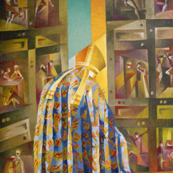 Painting titled "Papa Juan Pablo II,…" by Omar Sorriente, Original Artwork, Oil