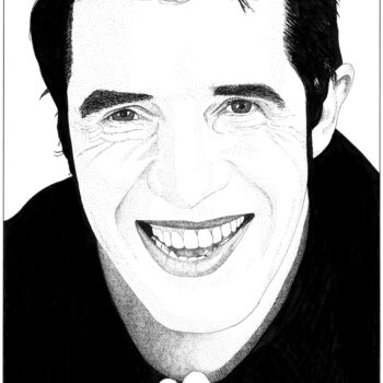Σχέδιο με τίτλο "Julien Clerc" από Pascal Tavarner, Αυθεντικά έργα τέχνης, Μελάνι