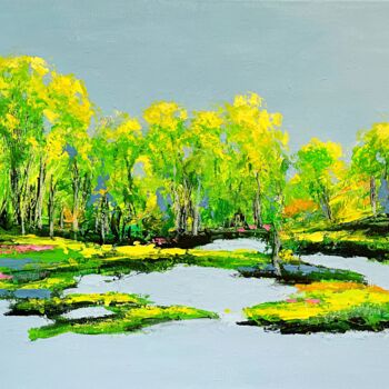 "After the rain" başlıklı Tablo Natalie Aleksejeva (NatalieVerve) tarafından, Orijinal sanat, Akrilik Ahşap Sedye çerçevesi…