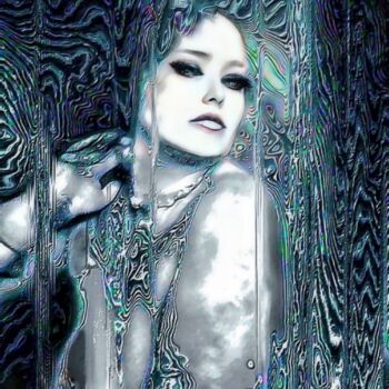 Photography titled "Sapphire Slime" by Mrn, Original Artwork, Manipulated Photography