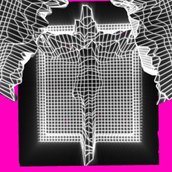 Collages intitulée "✝️ Projection Part2✝️" par Oshexx, Œuvre d'art originale, Modélisation 3D Monté sur Aluminium