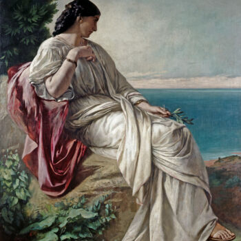 绘画 标题为“Iphigénie I” 由Anselm Feuerbach, 原创艺术品, 油