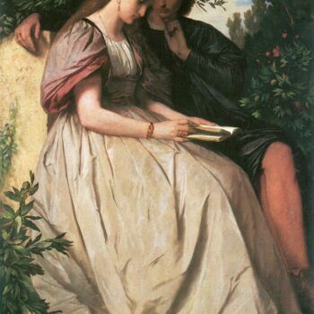 绘画 标题为“Paolo et Francesca” 由Anselm Feuerbach, 原创艺术品, 油