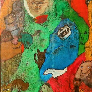 Peinture intitulée "LE SAGE DE PLATANET…" par Anna Laurina Vassiliu Mulder Smid, Œuvre d'art originale, Acrylique Monté sur…