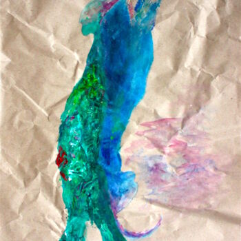Peinture intitulée "DUO FROISSé 4" par Leylane Ferret, Œuvre d'art originale, Acrylique