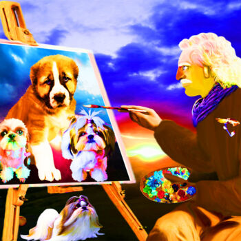 Painting titled "ANIMALISTA 2" by Ermanno Ricci, Original Artwork, Digital Painting
