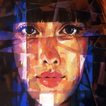Pittura intitolato "PORTRAIT C" da Aleksandr Ilichev, Opera d'arte originale, Acrilico