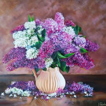 Pittura intitolato "Первая сирень" da Vitaliy Boreiko, Opera d'arte originale, Olio
