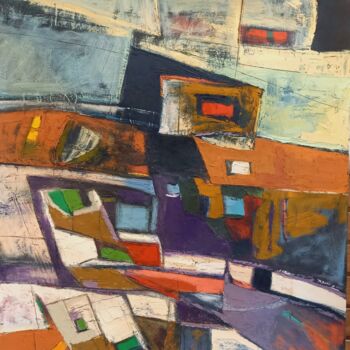 Peinture intitulée "Le 17 mars 23" par Frédérique Manley, Œuvre d'art originale, Huile