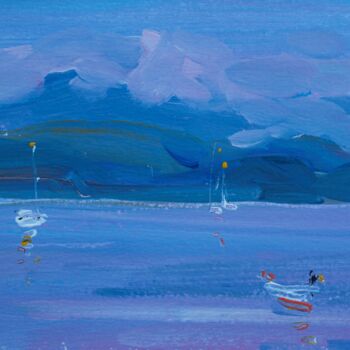 Pintura intitulada "Busy evening - calm…" por Dina Aseeva, Obras de arte originais, Acrílico
