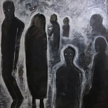 Ζωγραφική με τίτλο "Wandering souls" από Vaxo Lang, Αυθεντικά έργα τέχνης, Ακρυλικό