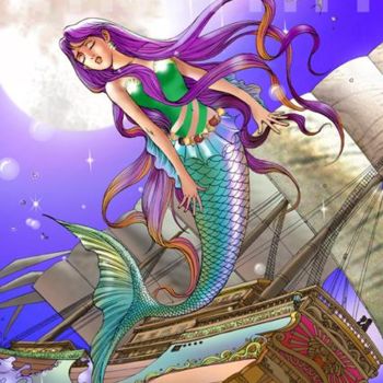 「海的女儿」というタイトルの絵画 敏 林によって, オリジナルのアートワーク