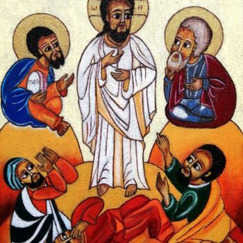 Peinture intitulée "La transfiguration…" par Laure Barlet, Œuvre d'art originale, Huile