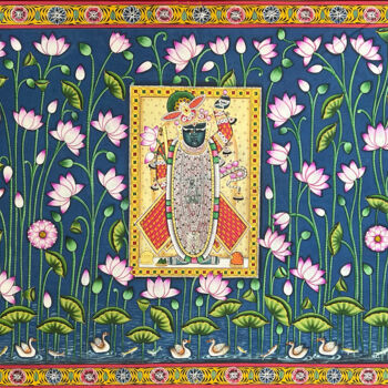 绘画 标题为“Pichwai Painting (…” 由Kailesh Jee, 原创艺术品, 丙烯