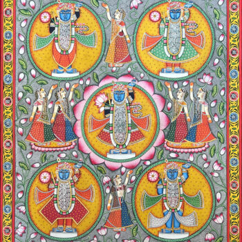 绘画 标题为“Pichwai Painting (…” 由Kailesh Jee, 原创艺术品, 丙烯