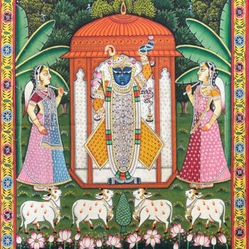 제목이 "Pichwai Painting (…"인 미술작품 Kailesh Jee로, 원작, 아크릴