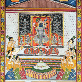 绘画 标题为“Pichwai Painting (…” 由Kailesh Jee, 原创艺术品, 丙烯