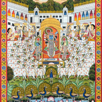 绘画 标题为“Pichwai Painting (…” 由Kailesh Jee, 原创艺术品, 丙烯