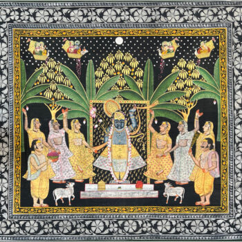 绘画 标题为“Pichwai Painting (…” 由Kailesh Jee, 原创艺术品, 丙烯