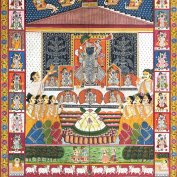 제목이 "Pichwai Painting (…"인 미술작품 Kailesh Jee로, 원작, 아크릴