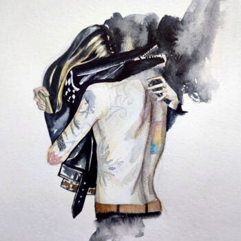 Painting titled ""Party"" by Leyla Zhunus, Original Artwork, Watercolor