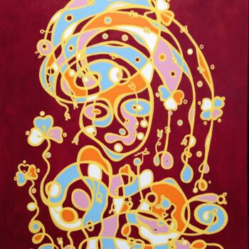 Malerei mit dem Titel "Splendeur divine" von Vera Ivanaj, Original-Kunstwerk, Acryl
