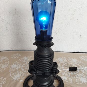 Skulptur mit dem Titel "Blue Energy" von Calavera Estudio Dgo Mx, Original-Kunstwerk, Metalle