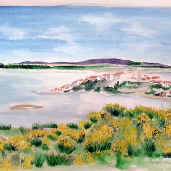 Peinture intitulée "Aquarelle paysage c…" par Florence Mignot, Œuvre d'art originale, Aquarelle