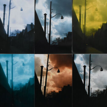 Collages intitulée "Ambiance 1" par Chantal Bonnet, Œuvre d'art originale, Collages