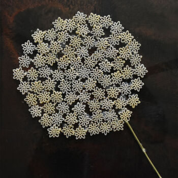 Collages intitulée "Fleur 7" par Chantal Bonnet, Œuvre d'art originale, Collages