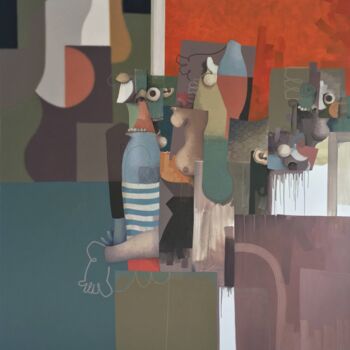Painting titled "Afterhours" by Carlos Blanco Artero, Original Artwork, Oil