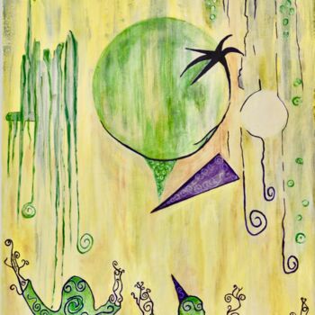 Peinture intitulée "Adoration des E.T" par Georges Lievre, Œuvre d'art originale, Acrylique
