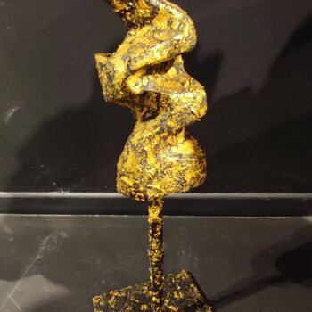Sculptuur getiteld "GOLDEN 2" door Ivan Fabani, Origineel Kunstwerk, Hout