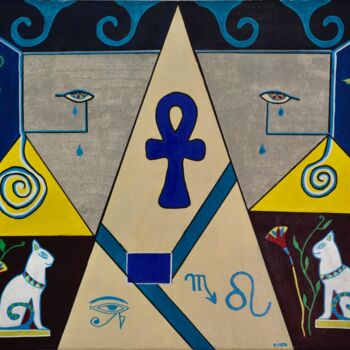 Peinture intitulée "Egypte1" par Georges Lievre, Œuvre d'art originale, Acrylique