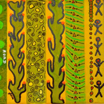 Peinture intitulée "Joshua tree" par Georges Lievre, Œuvre d'art originale, Acrylique