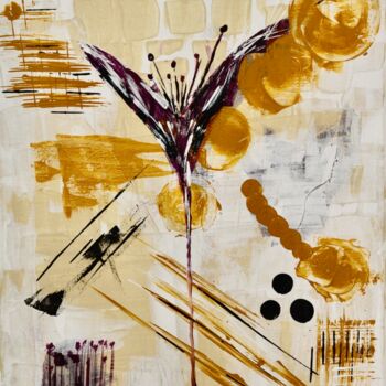Peinture intitulée "Lys violet Ikea" par Georges Lievre, Œuvre d'art originale, Acrylique