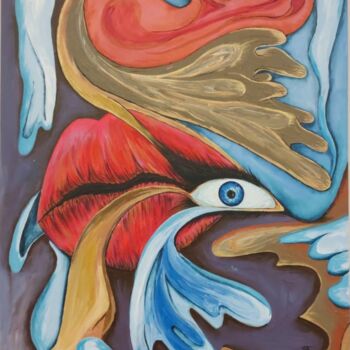 Peinture intitulée "Lady" par Daria Belykh, Œuvre d'art originale, Acrylique